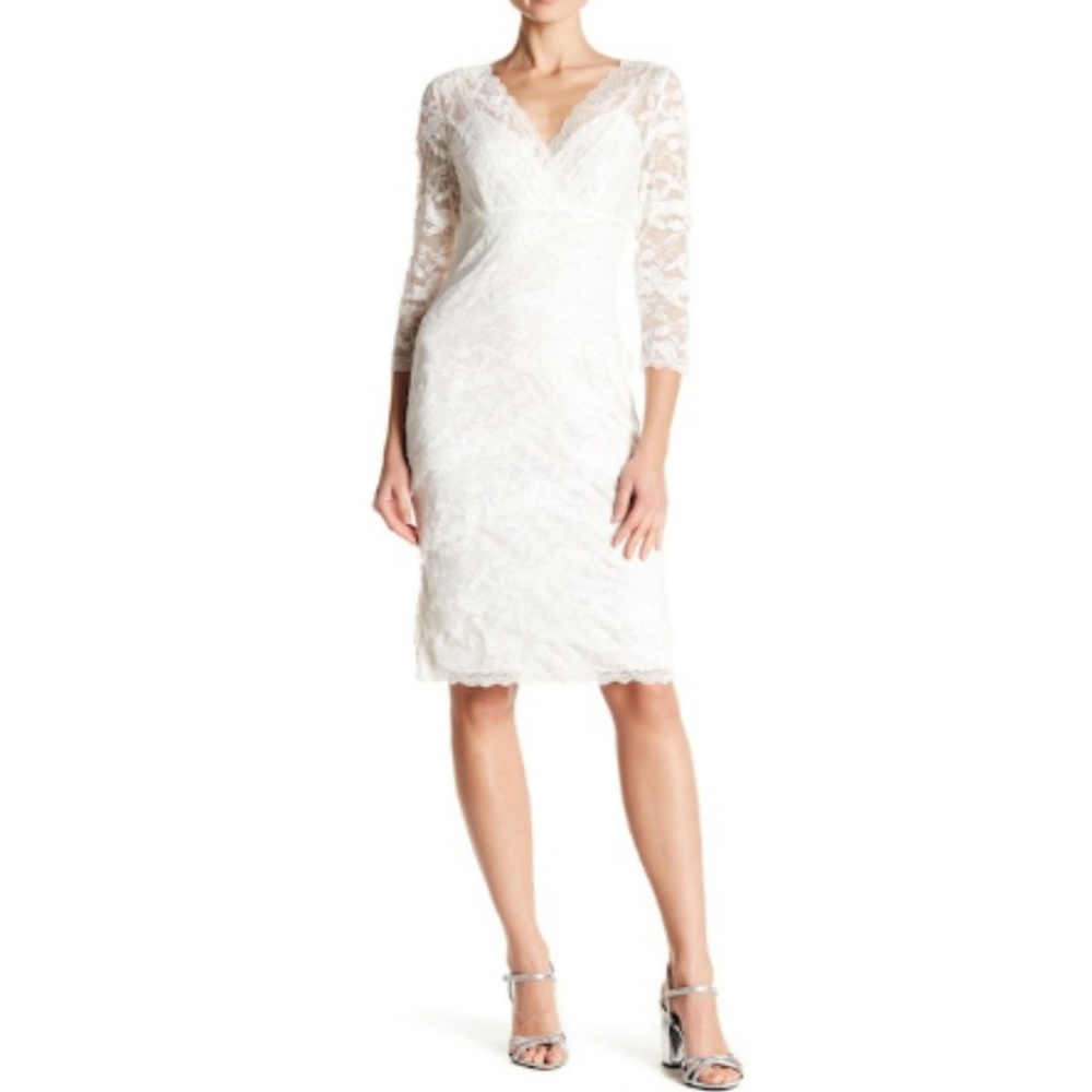 Tiered Lace Dress | Ivory Size 12